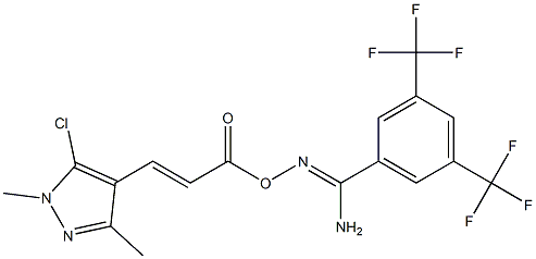 O1-[3-(5-chloro-1,3-dimethyl-1H-pyrazol-4-yl)acryloyl]-3,5-di(trifluoromethyl)benzene-1-carbohydroximamide
