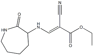ethyl 2-cyano-3-[(2-oxoazepan-3-yl)amino]acrylate Struktur
