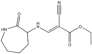 ethyl 2-cyano-3-[(2-oxoazepan-3-yl)amino]acrylate 化学構造式