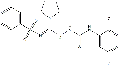 N1-(2,5-dichlorophenyl)-2-[[(phenylsulfonyl)imino](tetrahydro-1H-pyrrol-1-yl)methyl]hydrazine-1-carbothioamide Struktur