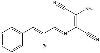 2-amino-3-[(2-bromo-3-phenylprop-2-enylidene)amino]but-2-enedinitrile,,结构式