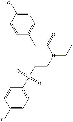 N'-(4-chlorophenyl)-N-{2-[(4-chlorophenyl)sulfonyl]ethyl}-N-ethylurea Structure