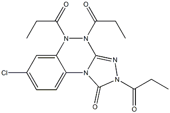 7-chloro-2,4,5-tripropionyl-1,2,4,5-tetrahydrobenzo[e][1,2,4]triazolo[3,4-c][1,2,4]triazin-1-one,,结构式