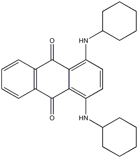 1,4-di(cyclohexylamino)-9,10-dihydroanthracene-9,10-dione,,结构式