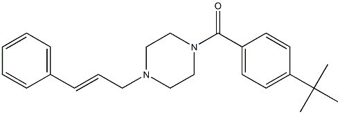 [4-(tert-butyl)phenyl]{4-[(E)-3-phenyl-2-propenyl]piperazino}methanone 化学構造式