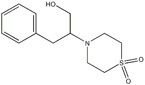 4-(1-benzyl-2-hydroxyethyl)-1lambda~6~,4-thiazinane-1,1-dione,,结构式