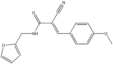 (E)-2-cyano-N-(2-furylmethyl)-3-(4-methoxyphenyl)-2-propenamide Structure