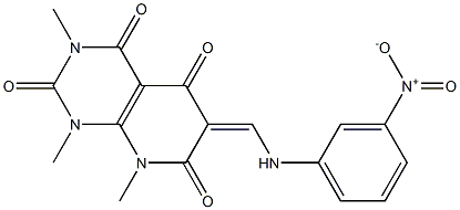 1,3,8-trimethyl-6-[(3-nitroanilino)methylidene]-1,2,3,4,5,6,7,8-octahydropyrido[2,3-d]pyrimidine-2,4,5,7-tetraone