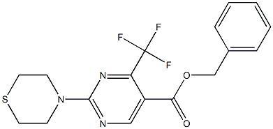 benzyl 2-(1,4-thiazinan-4-yl)-4-(trifluoromethyl)pyrimidine-5-carboxylate Struktur