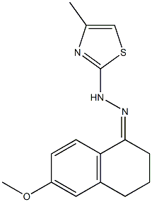 6-methoxy-1,2,3,4-tetrahydronaphthalen-1-one 1-(4-methyl-1,3-thiazol-2-yl)hydrazone