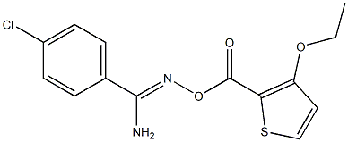 O1-[(3-ethoxy-2-thienyl)carbonyl]-4-chlorobenzene-1-carbohydroximamide Structure