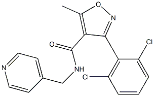 3-(2,6-dichlorophenyl)-5-methyl-N-(4-pyridinylmethyl)-4-isoxazolecarboxamide Structure