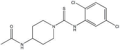 N1-{1-[(2,5-dichloroanilino)carbothioyl]-4-piperidyl}acetamide Struktur