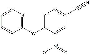 3-nitro-4-(2-pyridylthio)benzonitrile 化学構造式