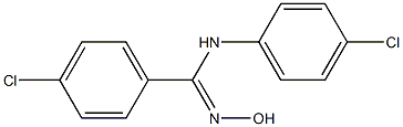4-chloro-N-(4-chlorophenyl)-N'-hydroxybenzenecarboximidamide Struktur