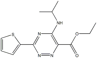 ethyl 5-(isopropylamino)-3-(2-thienyl)-1,2,4-triazine-6-carboxylate Struktur