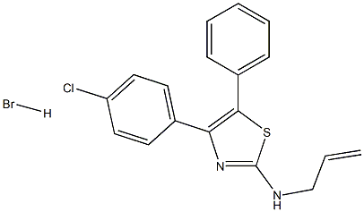 N2-allyl-4-(4-chlorophenyl)-5-phenyl-1,3-thiazol-2-amine hydrobromide 化学構造式