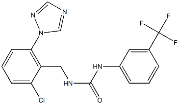 N-[2-chloro-6-(1H-1,2,4-triazol-1-yl)benzyl]-N'-[3-(trifluoromethyl)phenyl]urea Structure