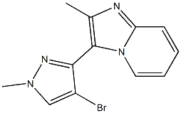 3-(4-bromo-1-methyl-1H-pyrazol-3-yl)-2-methylimidazo[1,2-a]pyridine Structure