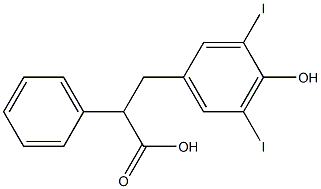 3-(4-hydroxy-3,5-diiodophenyl)-2-phenylpropanoic acid Structure