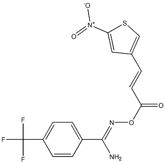 O1-[3-(5-nitro-3-thienyl)acryloyl]-4-(trifluoromethyl)benzene-1-carbohydrox imamide|