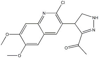  1-[4-(2-chloro-6,7-dimethoxy-3-quinolyl)-4,5-dihydro-1H-pyrazol-3-yl]ethan-1-one