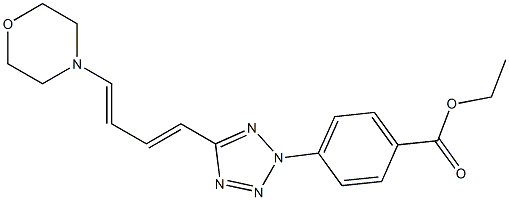 ethyl 4-[5-(4-morpholinobuta-1,3-dienyl)-2H-1,2,3,4-tetraazol-2-yl]benzoate Structure