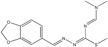  methyl N-(1,3-benzodioxol-5-ylmethylidene)-{[(dimethylamino)methylidene]amino}methanehydrazonothioate