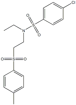 N1-ethyl-N1-{2-[(4-methylphenyl)sulfonyl]ethyl}-4-chlorobenzene-1-sulfonamide Struktur