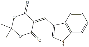 5-(1H-indol-3-ylmethylidene)-2,2-dimethyl-1,3-dioxane-4,6-dione Struktur