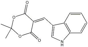 5-(1H-indol-3-ylmethylidene)-2,2-dimethyl-1,3-dioxane-4,6-dione,,结构式