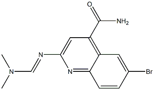 6-bromo-2-{[(dimethylamino)methylidene]amino}quinoline-4-carboxamide 化学構造式