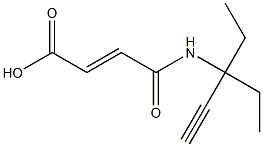 4-[(1,1-diethylprop-2-ynyl)amino]-4-oxobut-2-enoic acid Struktur