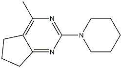 4-methyl-2-piperidino-6,7-dihydro-5H-cyclopenta[d]pyrimidine,,结构式