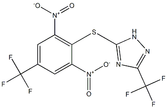 5-{[2,6-dinitro-4-(trifluoromethyl)phenyl]thio}-3-(trifluoromethyl)-1H-1,2,4-triazole|