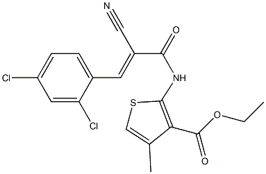 ethyl 2-{[2-cyano-3-(2,4-dichlorophenyl)acryloyl]amino}-4-methylthiophene-3-carboxylate Structure