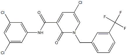 5-chloro-N-(3,5-dichlorophenyl)-2-oxo-1-[3-(trifluoromethyl)benzyl]-1,2-dihydro-3-pyridinecarboxamide|