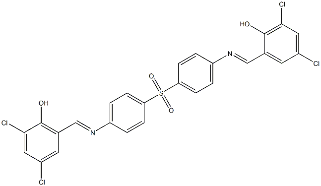 2,4-dichloro-6-({[4-({4-[(3,5-dichloro-2-hydroxybenzylidene)amino]phenyl}sulfonyl)phenyl]imino}methyl)phenol