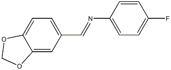 N1-(1,3-benzodioxol-5-ylmethylidene)-4-fluoroaniline Structure