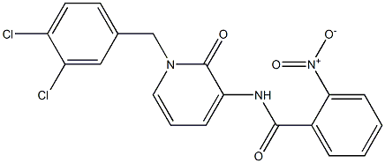 N-[1-(3,4-dichlorobenzyl)-2-oxo-1,2-dihydro-3-pyridinyl]-2-nitrobenzenecarboxamide Struktur