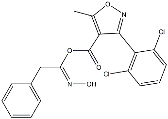O1-{[3-(2,6-dichlorophenyl)-5-methylisoxazol-4-yl]carbonyl}-2-phenylethanehydroximic acid|