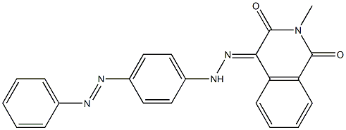 2-methyl-1,3,4(2H)-isoquinolinetrione 4-(N-{4-[(E)-2-phenyldiazenyl]phenyl}hydrazone),,结构式
