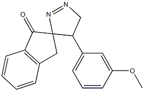 4',5'-dihydro-4'-(3-methoxyphenyl)-spiro[indene-2(1H),3'-[3H]pyrazol]-1-one Structure