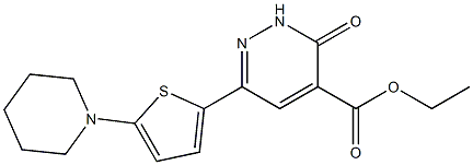 ethyl 3-oxo-6-(5-piperidino-2-thienyl)-2,3-dihydropyridazine-4-carboxylate Struktur