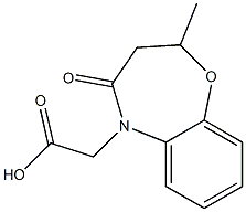 2-(2-methyl-4-oxo-2,3,4,5-tetrahydro-1,5-benzoxazepin-5-yl)acetic acid,,结构式