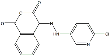 1H-isochromene-1,3,4-trione 4-[N-(6-chloro-3-pyridinyl)hydrazone],,结构式