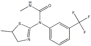 N'-methyl-N-(5-methyl-4,5-dihydro-1,3-thiazol-2-yl)-N-[3-(trifluoromethyl)phenyl]urea,,结构式