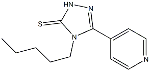 4-pentyl-3-(4-pyridyl)-4,5-dihydro-1H-1,2,4-triazole-5-thione 化学構造式
