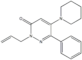 2-allyl-6-phenyl-5-piperidino-3(2H)-pyridazinone 化学構造式