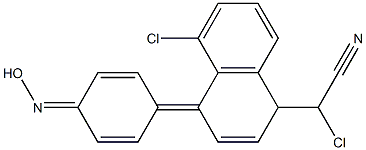 2-(2,5-dichloro-4-hydroxyiminocyclohexa-2,5-dienyliden)-2-(1-naphthyl)aceto nitrile Structure